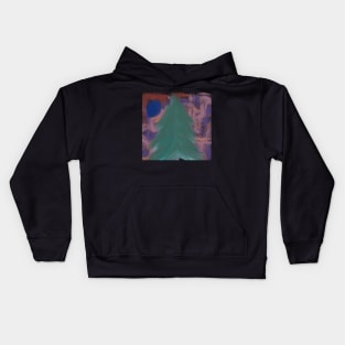 Abstract forest moon Kids Hoodie